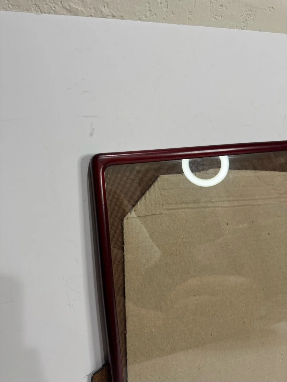 Vintage Dark Cherry Wood / Burgundy Wall Hanging Picture Frame